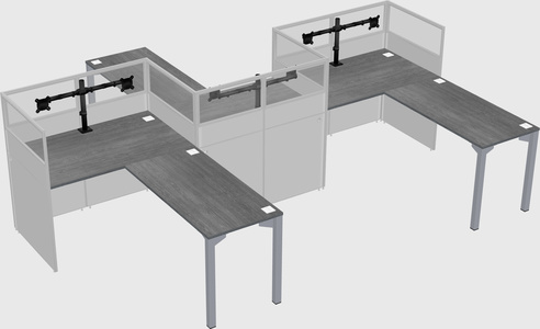 L-shape cubicles