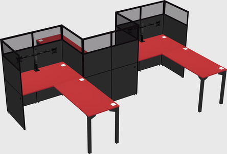 L-shape cubicles
