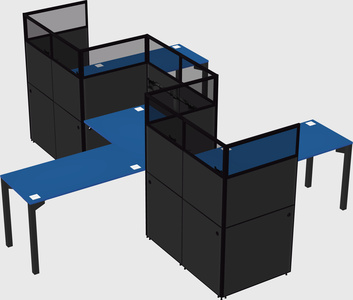 L-shape cubicles