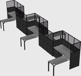 L-shape cubicles