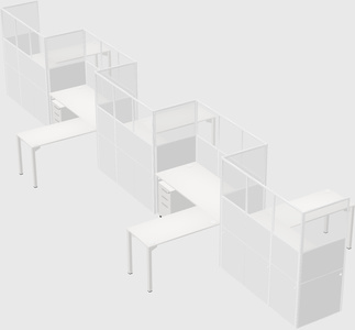 L-shape cubicles