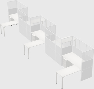 L-shape cubicles