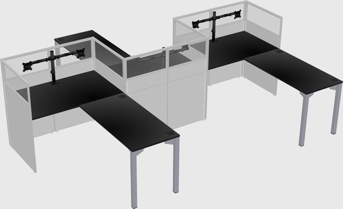 L-shape cubicles