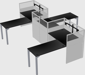 L-shape cubicles