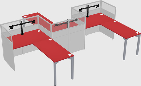 L-shape cubicles