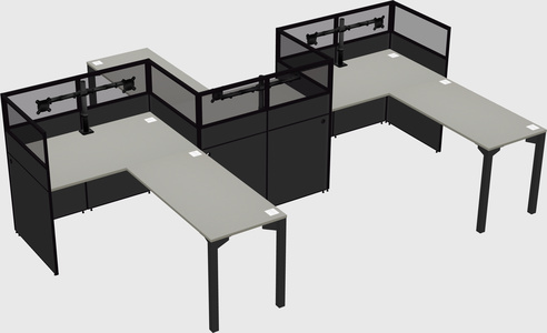L-shape cubicles