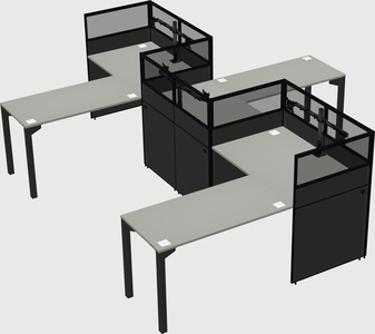 L-shape cubicles