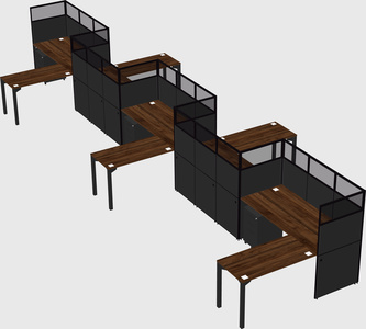 L-shape cubicles