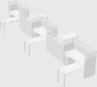 L-shape cubicles