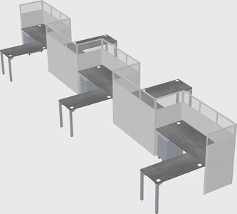 L-shape cubicles