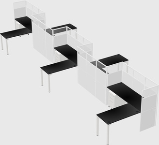 L-shape cubicles