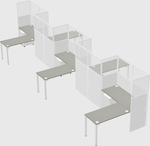 L-shape cubicles
