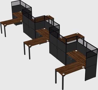 L-shape cubicles