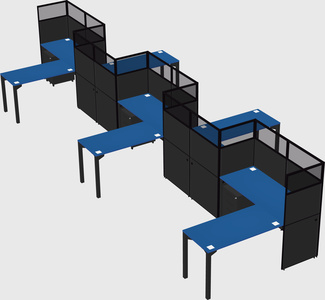L-shape cubicles