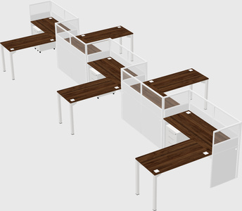 L-shape cubicles