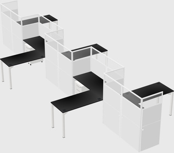 L-shape cubicles