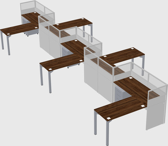 L-shape cubicles