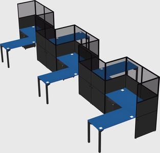L-shape cubicles