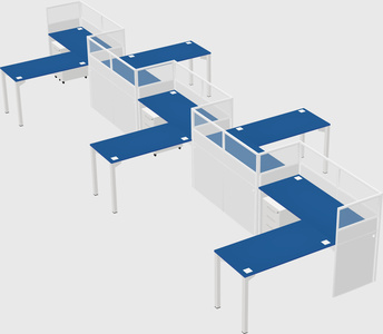 L-shape cubicles
