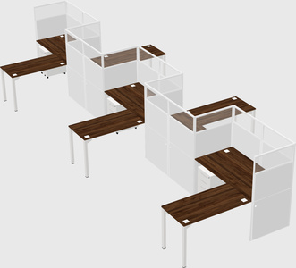 L-shape cubicles