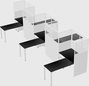 L-shape cubicles