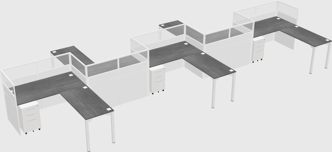 L-shape cubicles