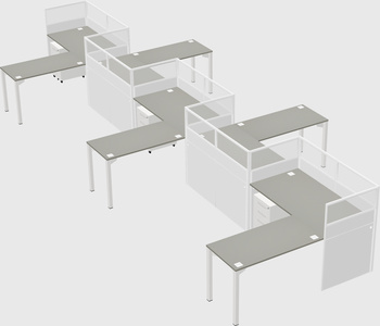 L-shape cubicles