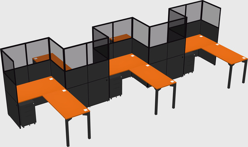 L-shape cubicles