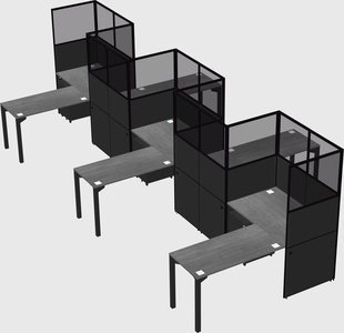 L-shape cubicles