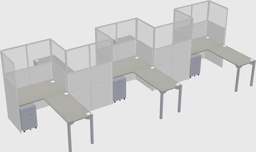 L-shape cubicles