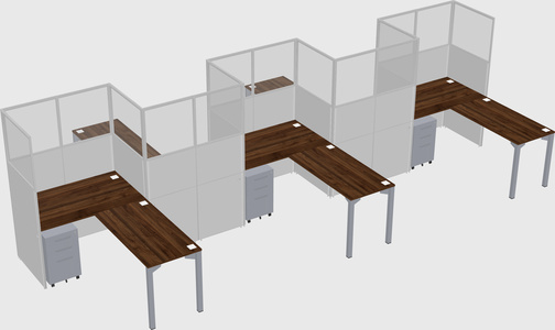 L-shape cubicles
