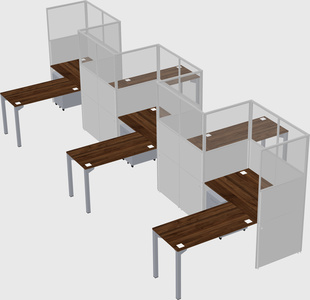 L-shape cubicles