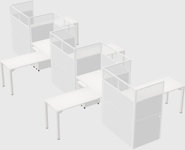 L-shape cubicles