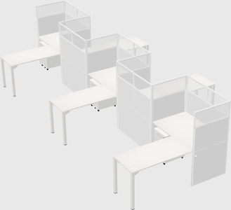 L-shape cubicles