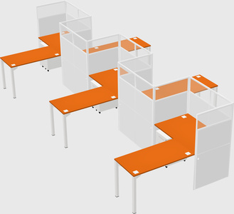 L-shape cubicles