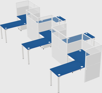 L-shape cubicles