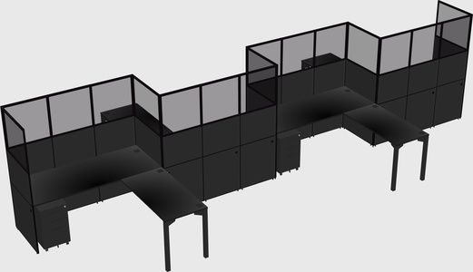 L-shape cubicles