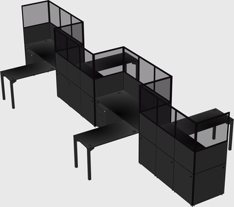 L-shape cubicles