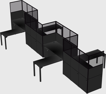 L-shape cubicles