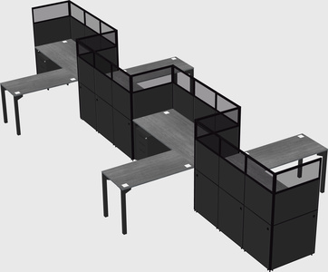 L-shape cubicles