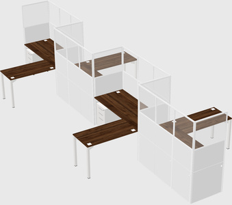 L-shape cubicles