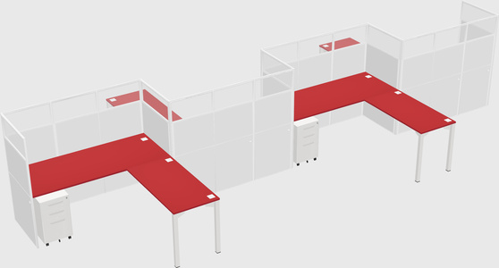 L-shape cubicles