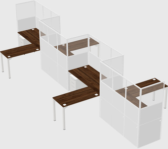 L-shape cubicles