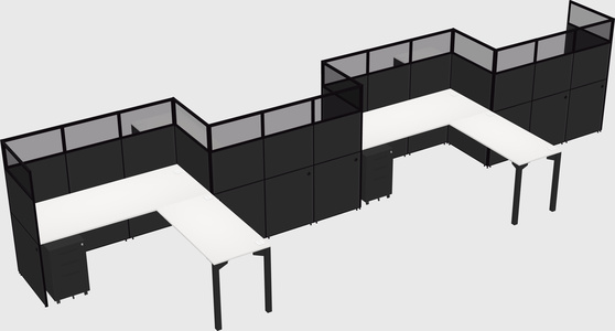 L-shape cubicles