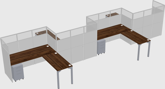 L-shape cubicles