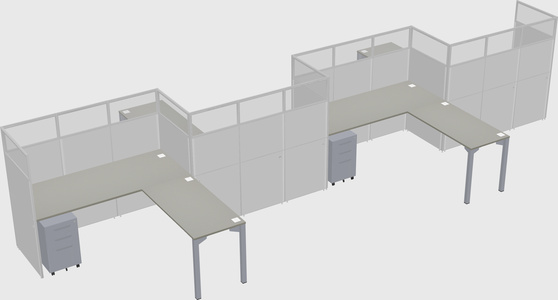 L-shape cubicles