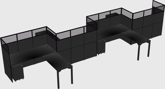L-shape cubicles