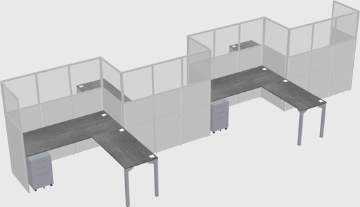 L-shape cubicles