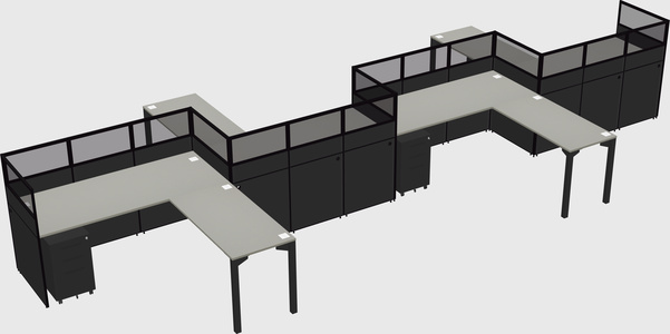 L-shape cubicles