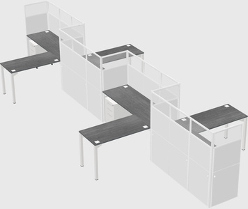 L-shape cubicles